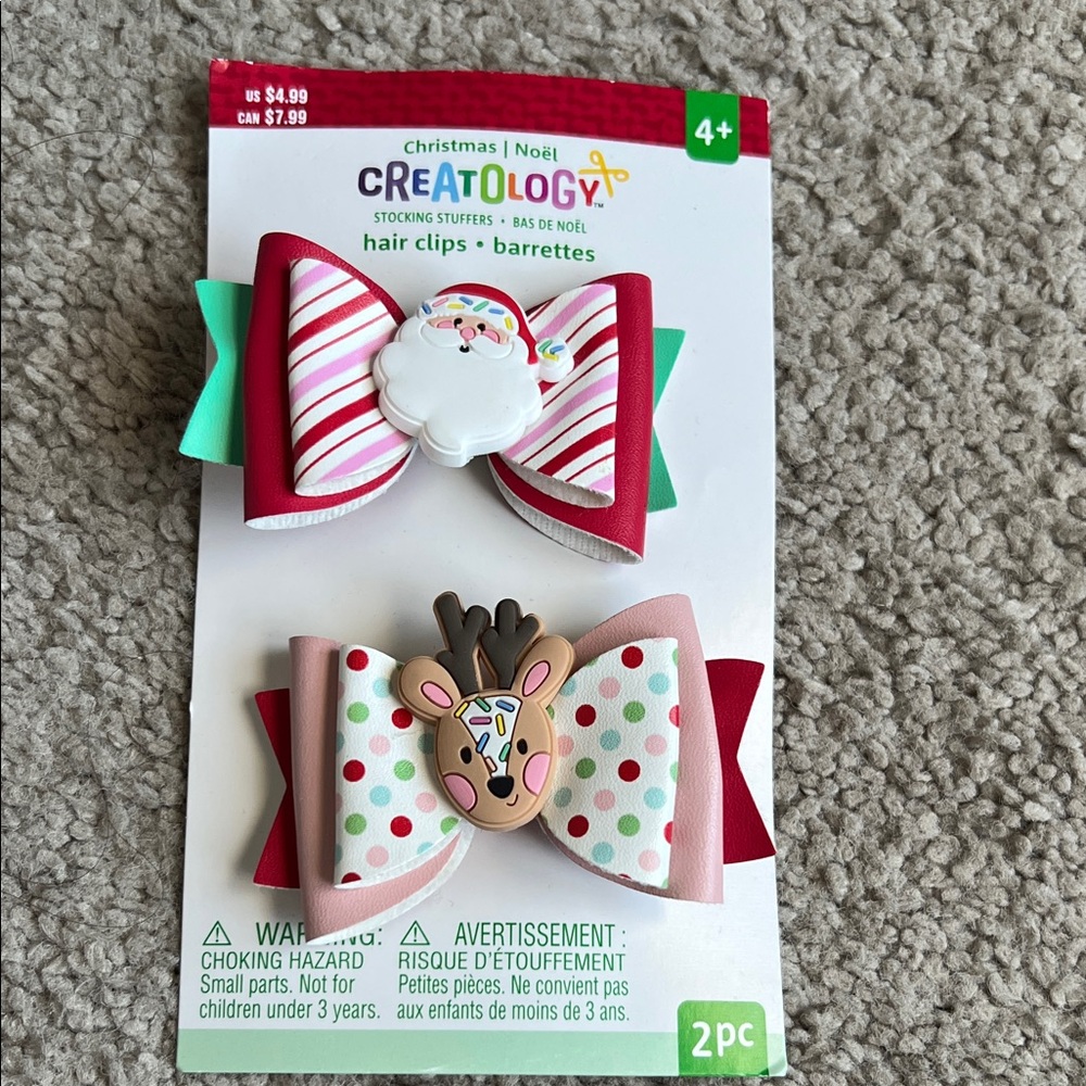 Creatology Christmas Hair Clips - Red and Green